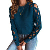 New Hollow Cloth Stitching Long Sleeve Women's Knitwear