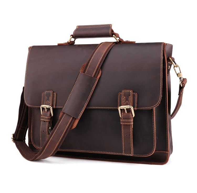 Genuine Leather Men's Business Briefcase