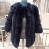 Fox Fur Mid-length Coat For Women