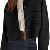 European And American Style Women Faux Suede Short Jacket Casual Lightweight Autumn Fashion