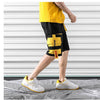 Hip hop shorts mens black casual street wear elastic shorts