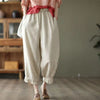 Vintage Artistic Lace-trimmed Harem Pants