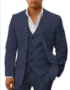Abito in Lino Uomo Business Casual Abito da Sposo Banchetto