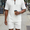 Polo da uomo, casual, a maniche corte, pantaloncini sportivi