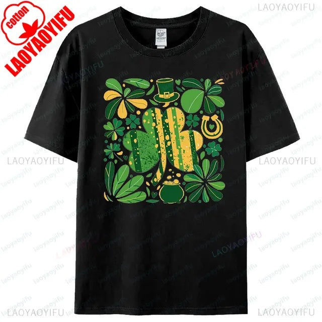 Lucky Clover Shirt Top Womens