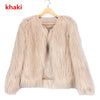 Women's Short Long Sleeve Plus Size Fur Coat