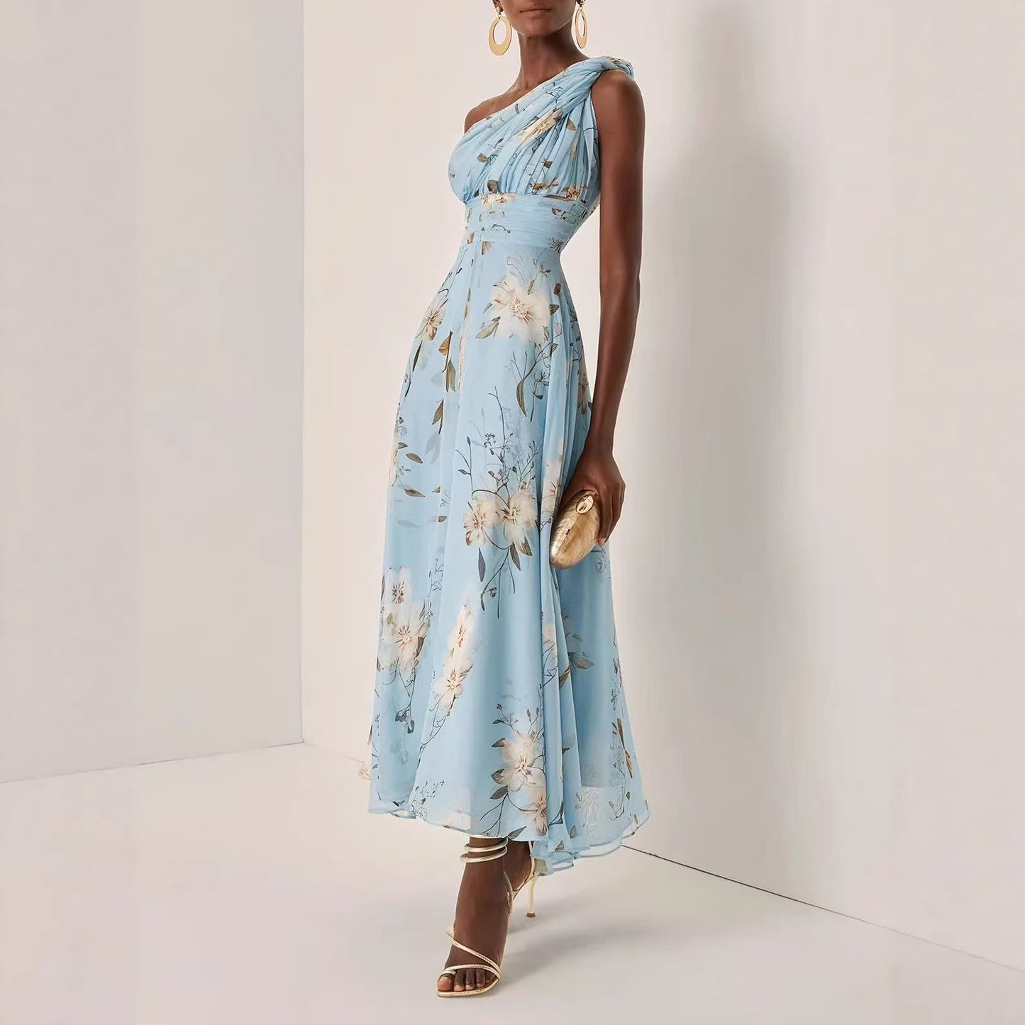 Fashionable Printed Maxi Dress