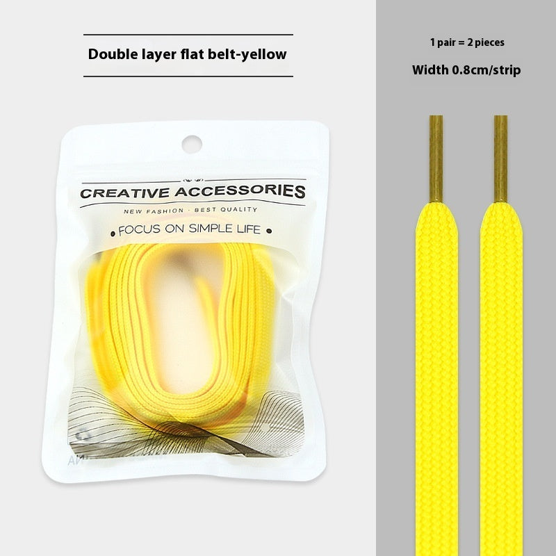 White Shoes Colorful Bandlet Shoelaces