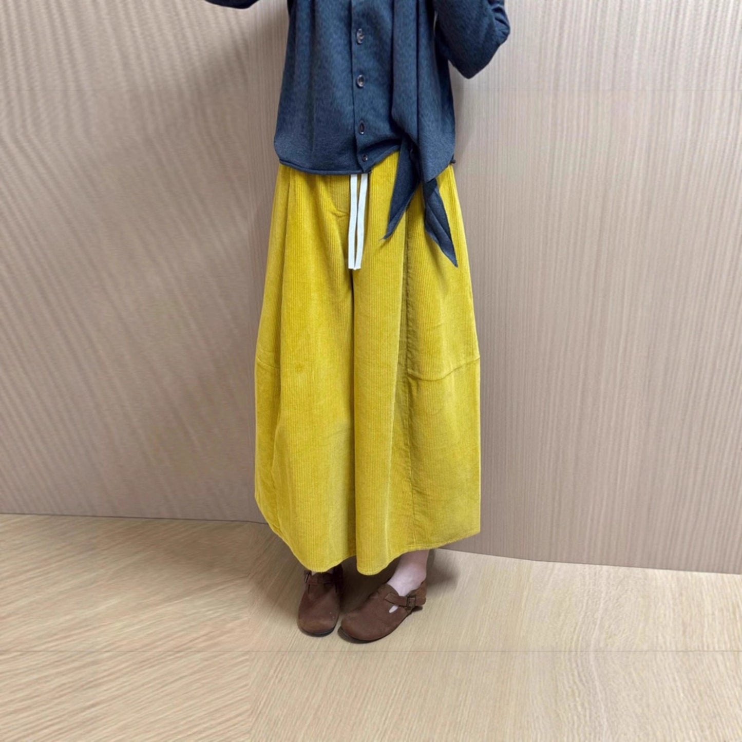 Autumn And Winter New Korean Style Design Corduroy Wide Leg