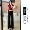 Women's High Waist Slimming And Straight Draping Casual Wide Leg Sweatpants