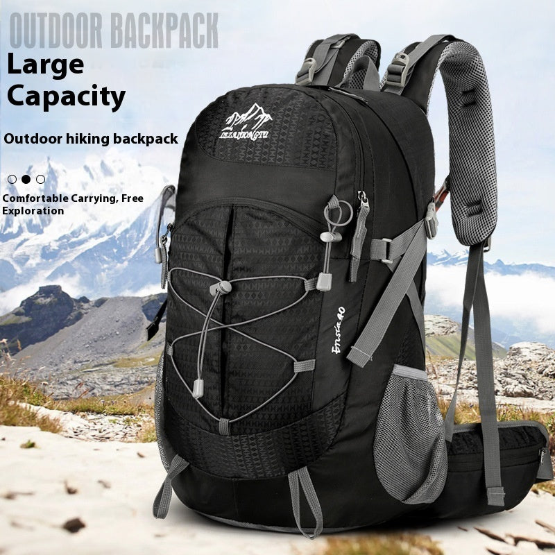 Outdoor Hiking Hiking Backpack Nylon Waterproof Large Capacity Multifunction Bracket