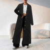 Long Below The Knee Trendy Solid Color Women's Trench Coat