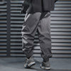 Contrast Color Line-pressing Multi-pocket Trousers Men's Loose Casual Pleated