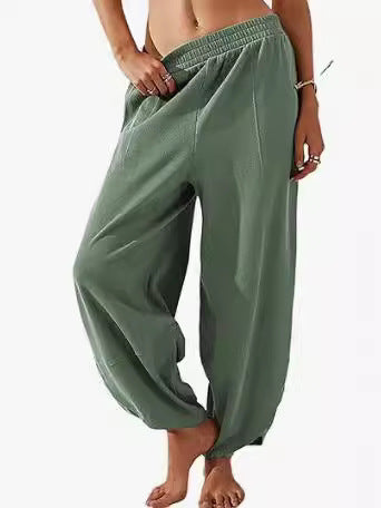 Women's Cotton And Linen Loose Wide-leg Pants Casual