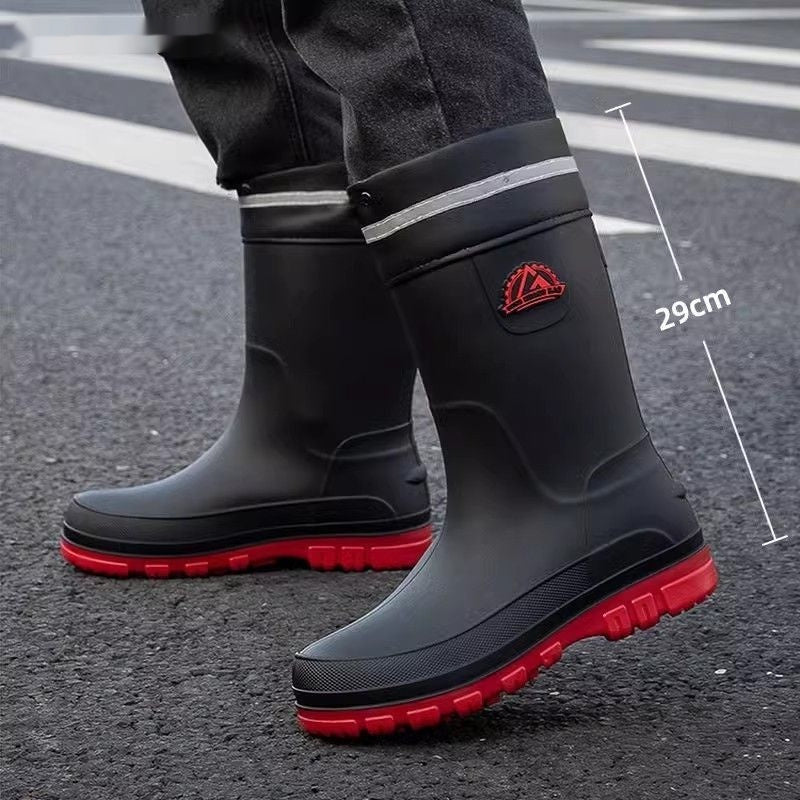 Men's Fashionable Outdoor Middle Tube Non-slip Rain Boots