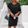 European And American Fashionable Sequins Patchwork Round Neck Fake Two-piece High-grade Women's Skirt