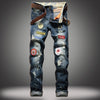 Straight Slim Jeans Splash-ink Old Fashion