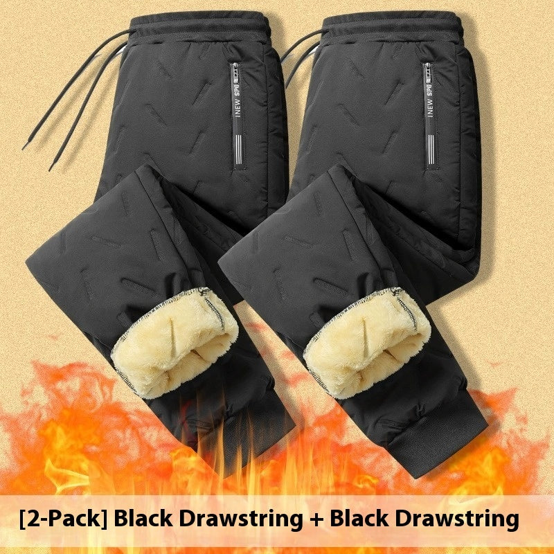 Pantaloni casual dritti caldi e larghi in cashmere da uomo