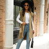 Women's Mid-length Mink-like Sleeveless Knitted Cardigan Sweater