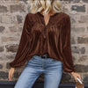 Casual Temperament Commute Button Long Sleeve Top