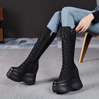 Thick Bottom Hight Increasing Martin Boots Casual All-matching