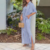 Elegant Casual Striped Womens Dress