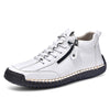 Men's Casual Leather Shoes Retro High Top