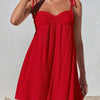 Womens Stylish Comfortable Mini Solid-color Loose-fit Slip Dress