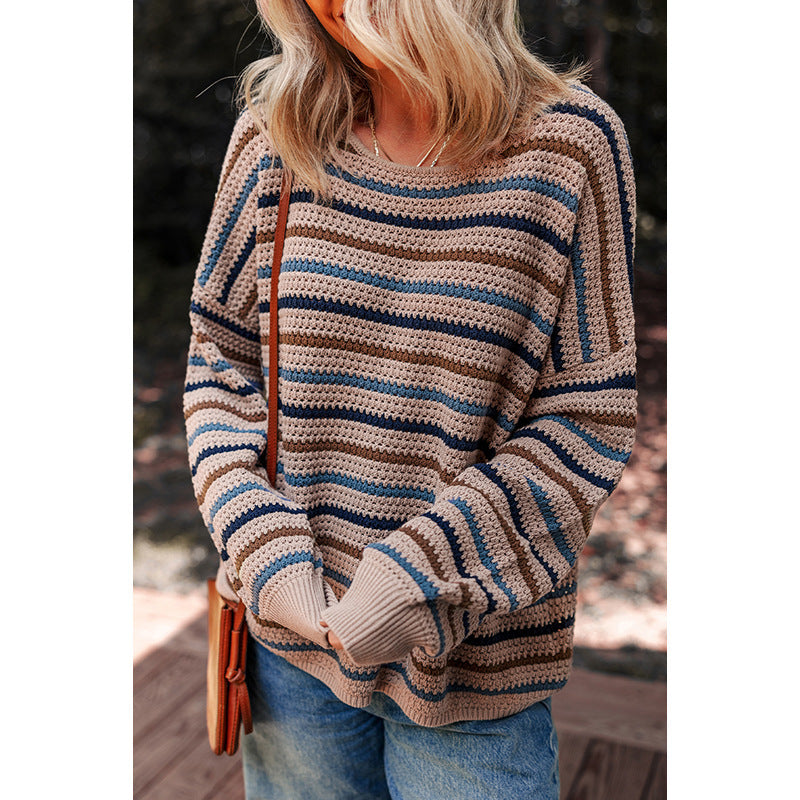 Women's Fashionable Printed Long-sleeved Sweater