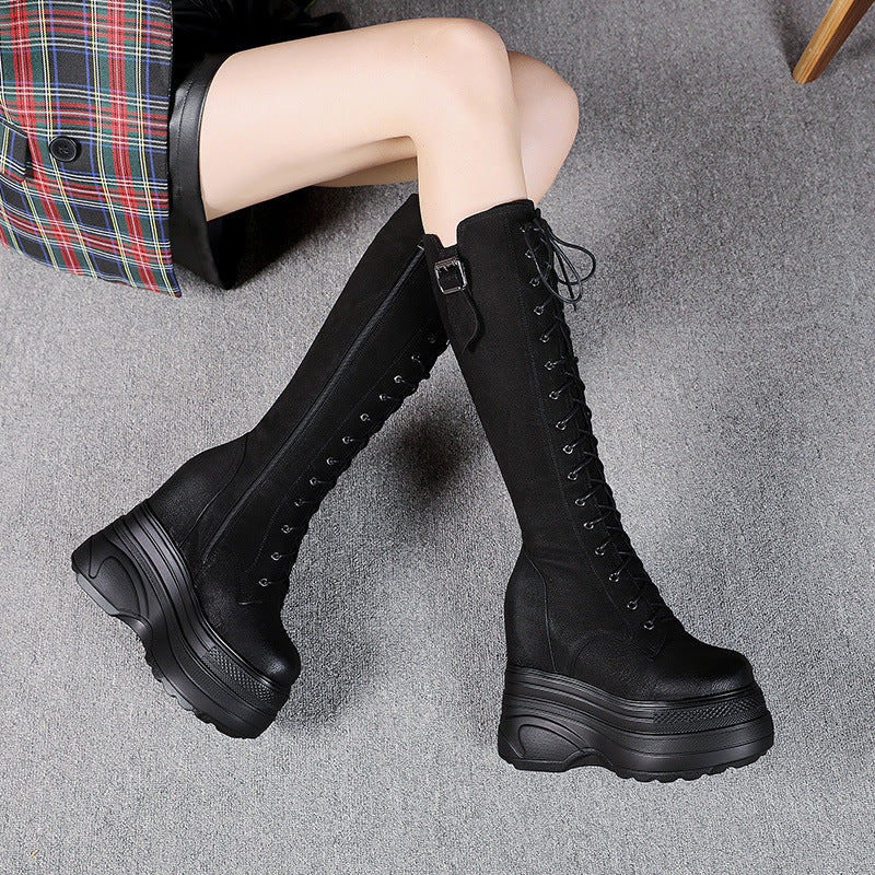 Thick Bottom Hight Increasing Martin Boots Casual All-matching