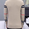 Slim-fit Contrast Colors Round Neck Base Knitwear Men's Sweater