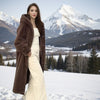 Loose Plus Size Long Leopard Print Fur Coat