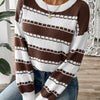 Women's Base Shirt Striped Colored Pullover Casual Sweater