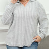 Women's Plus Size Polo Collar Bottoming Shirt
