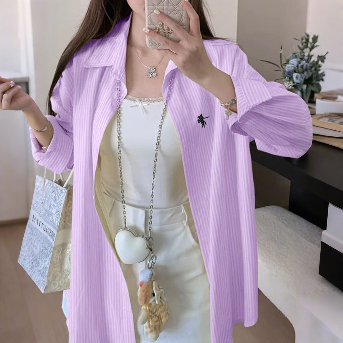 Casual Premium Striped Women's Long-sleeved Shirt