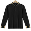 Camicia a maniche lunghe da uomo con risvolto, a tinta unita, abbottonata, casual ed elegante