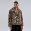 New Buckle Lapel Leopard Print Coat