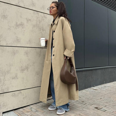 Women's Mid-length Over-the-knee Single-breasted