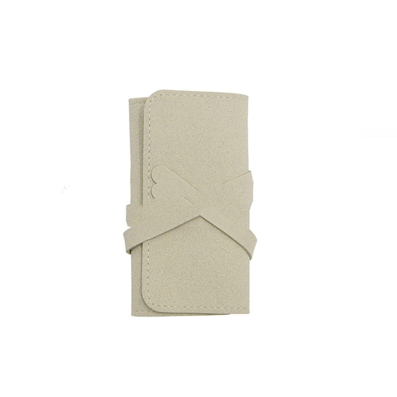 Earring Ring Ear Stud Necklace Watch Pouch Microfiber PU Leather Jewelry Bag