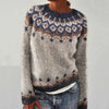 Ladies' 3D Printed Sweater Casual Loose Long Sleeved Knitted Top - A Fashionable And Comfortable Choice For Daily Wear