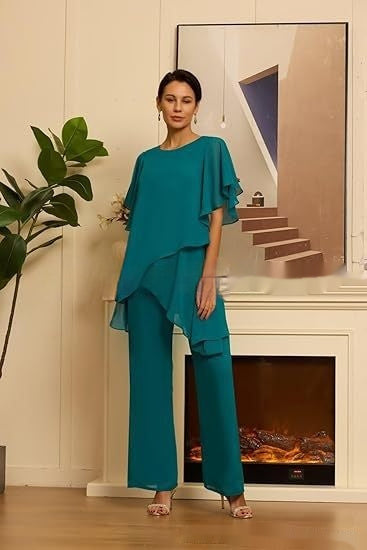 New Elegant Chiffon Solid-Color Loose Irregular Fashionable Set