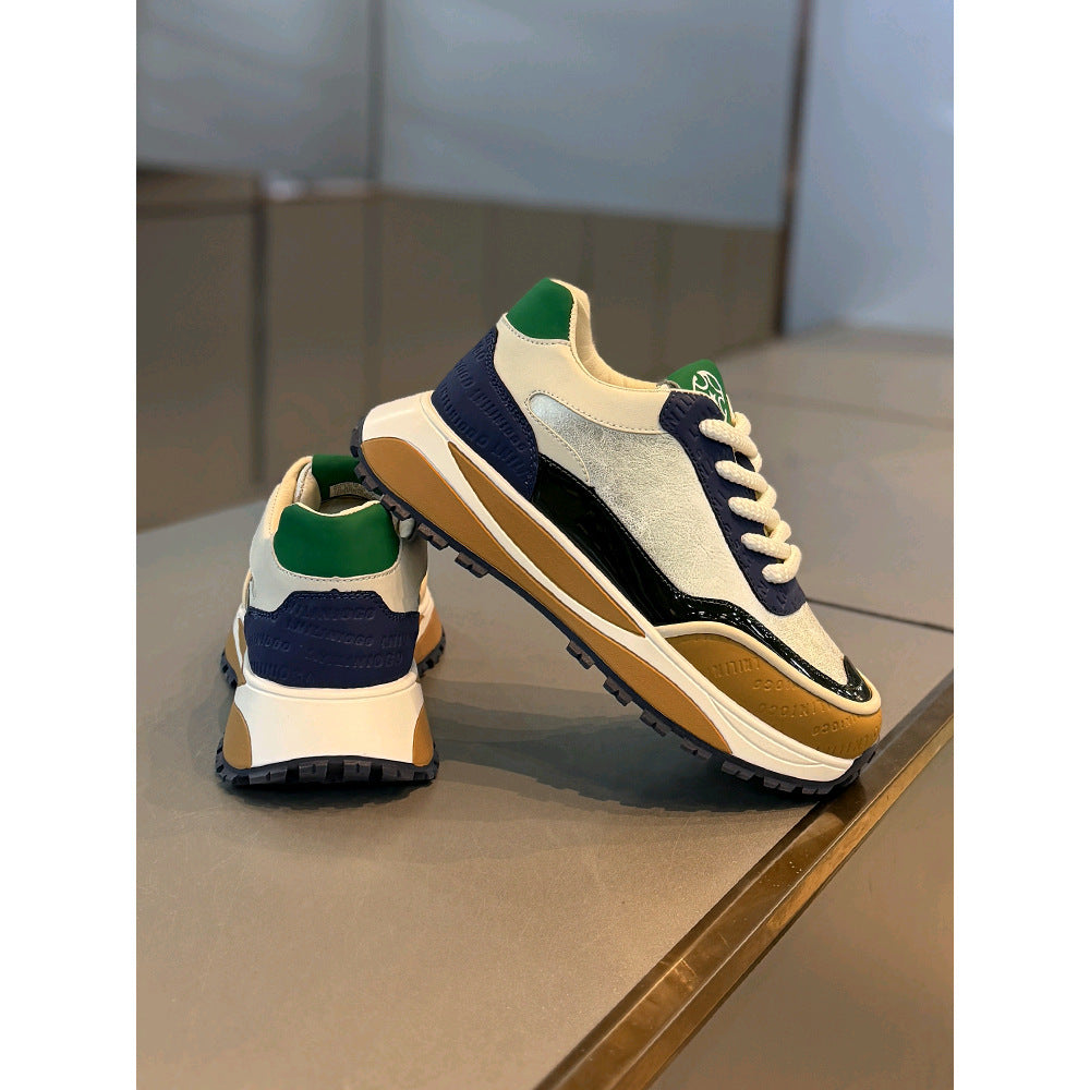 Thick Bottom Wear-resistant Retro Daddy Shoes Male