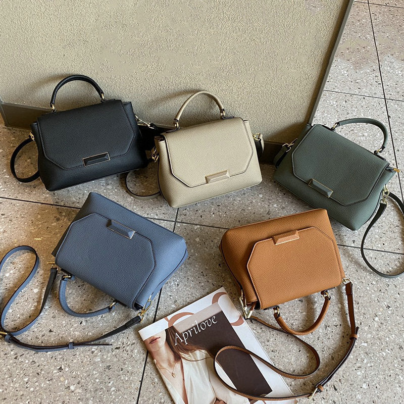 Borsa a mano monospalla da donna in vera pelle alla moda