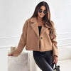 Fall Winter Fashion Suit Collar Solid Color Wool Small Coat Women's Clothing