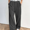 Casual And Fashionable Solid Color Suit Pants, Loose Pants, Wide-leg Pants