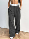 Casual And Fashionable Solid Color Suit Pants, Loose Pants, Wide-leg Pants