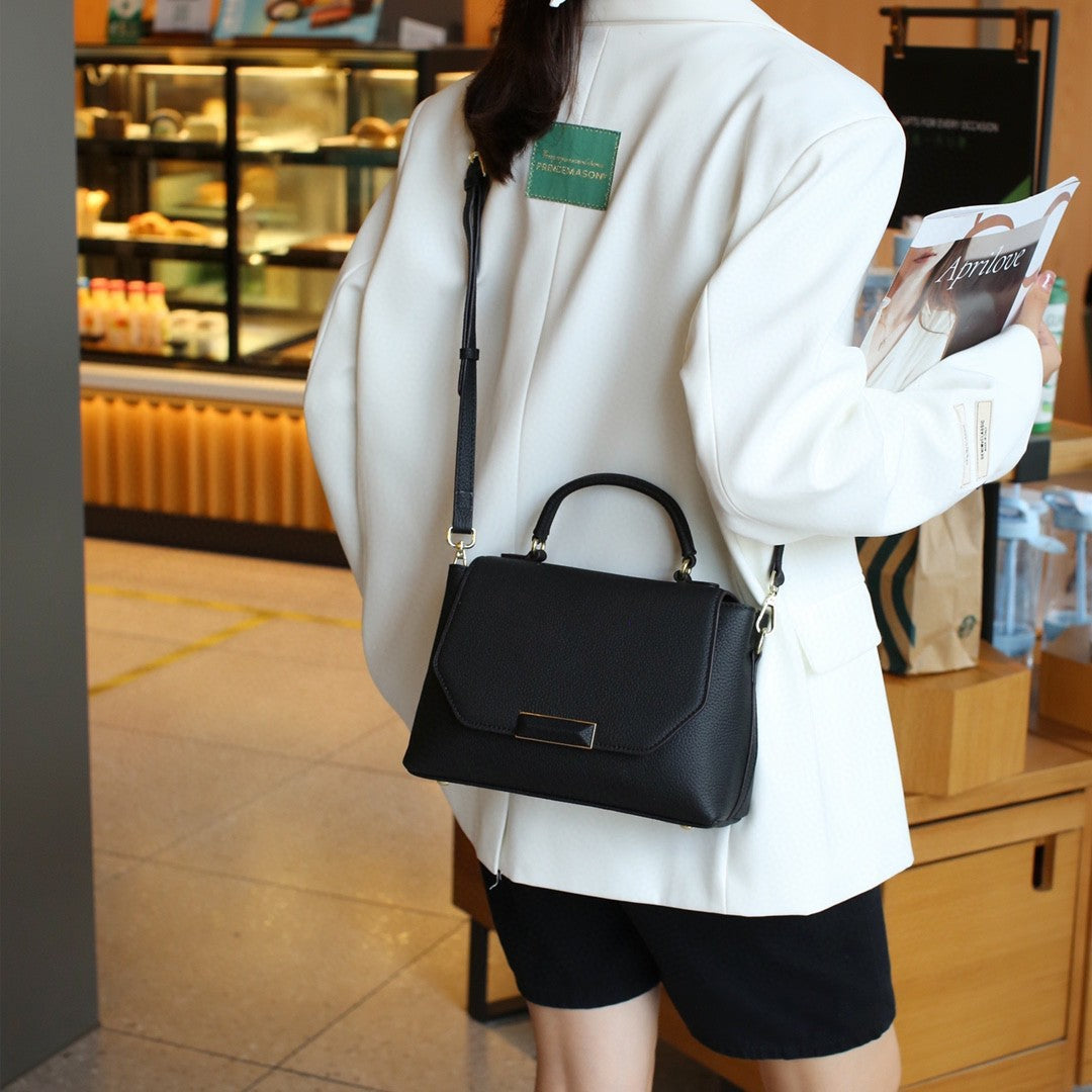 Borsa a mano monospalla da donna in vera pelle alla moda