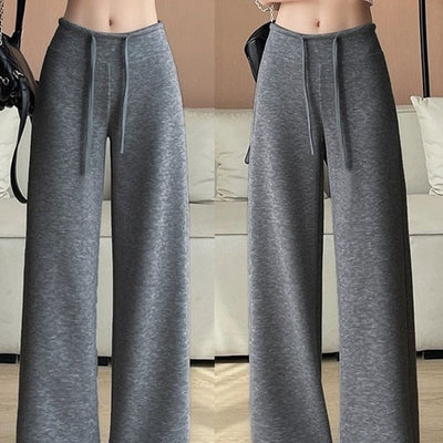 Women's High Waist Slimming And Straight Draping Casual Wide Leg Sweatpants