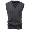 European Size V-neck Twist Sweater Vest Men's Business Sweater Waistcoat