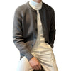 Cardigan Solid Color Round Neck Sweater Coat For Men